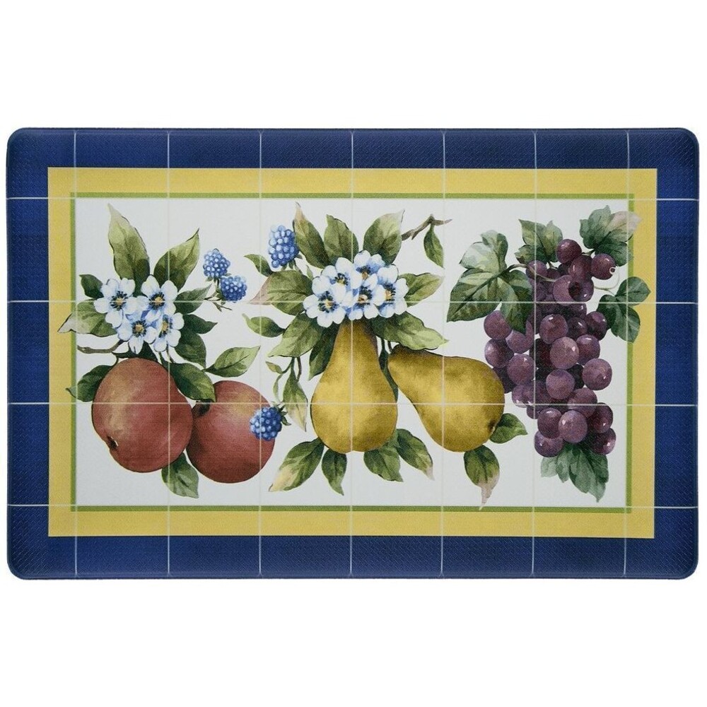 ANTI-FATIGUE NON SLIP FLOOR MAT (18" x 30") PVC, FRUITS, FRUITY TILES by Achim